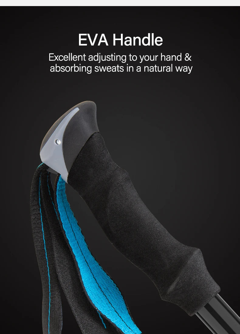 Ultralight Folding Trekking Poles – Aluminium Alloy Hiking & Nordic Walking Sticks