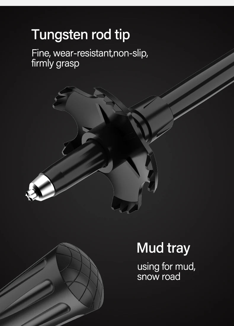 Ultralight Folding Trekking Poles – Aluminium Alloy Hiking & Nordic Walking Sticks