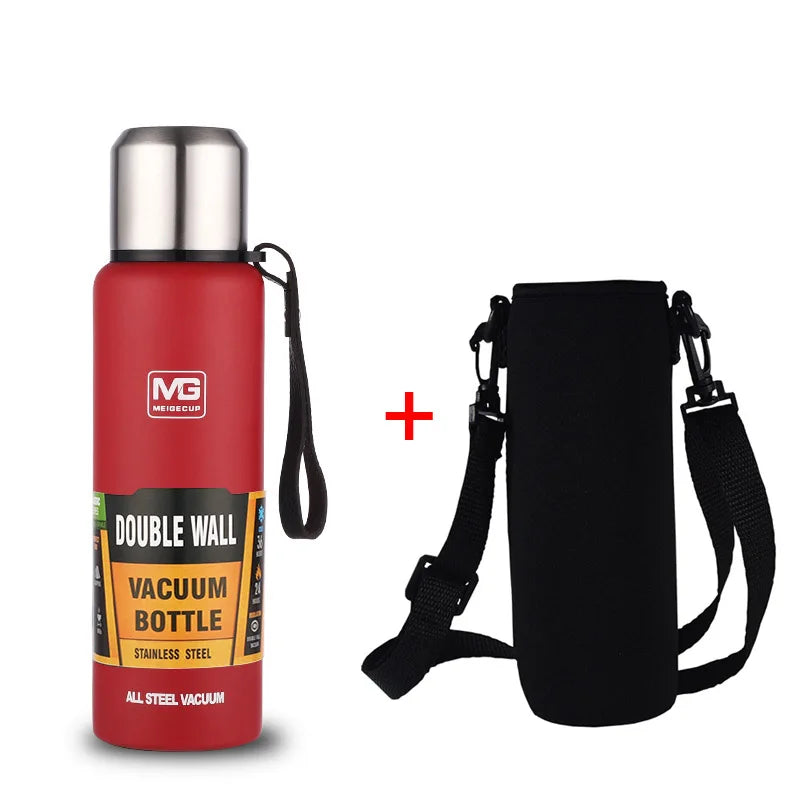 Wild Spirit™ Insulated Hiking Flask (500ml) + Shoulder Carry Bag