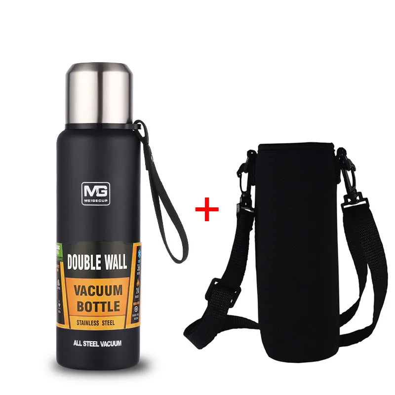 Wild Spirit™ Insulated Hiking Flask (500ml) + Shoulder Carry Bag