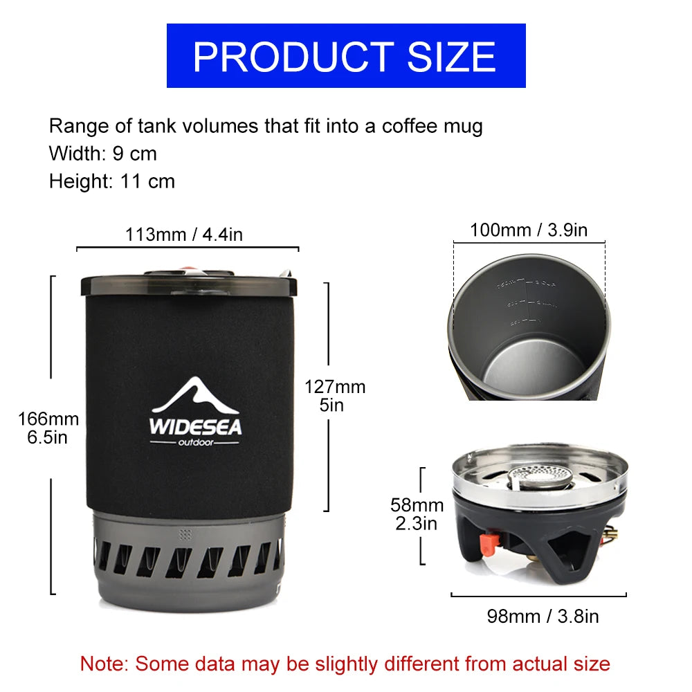 Gas Stove & Coffee Pot System – All-in-One Camping Cook Set with French Press (900ml)
